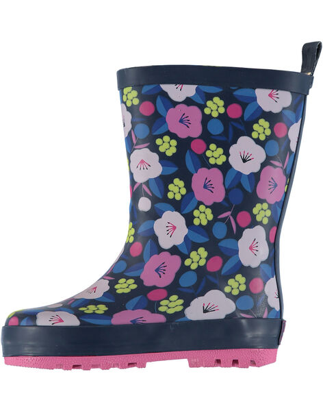 Botte De Pluie Multicolore A Fleurs Bebe Fille 50 Bebe Dpam
