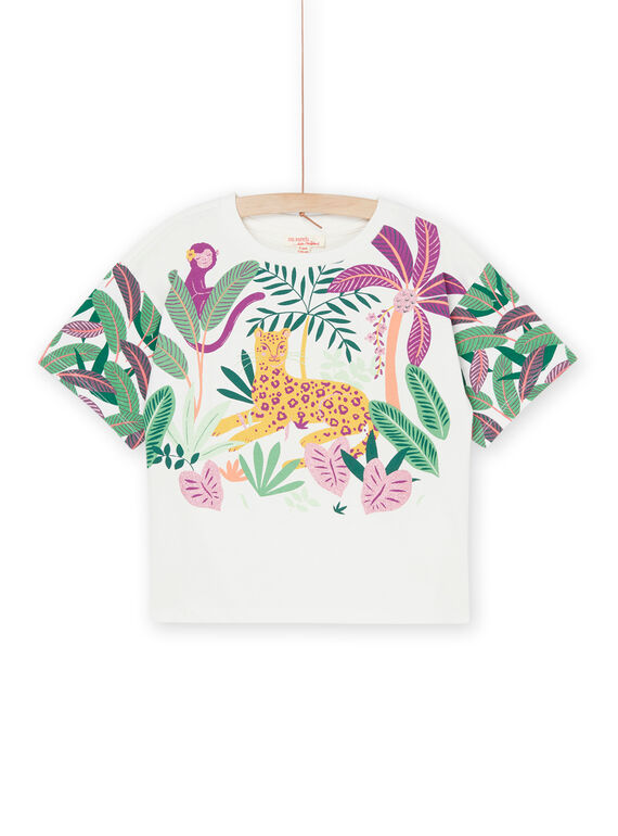 T-shirt écru à motif exotique RAEXOTI3 / 23S901V1TMC001