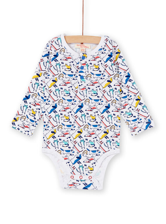 Body manches longues motif multicolor bébé garçon KULUBOD1 / 20WG10P1BOD001