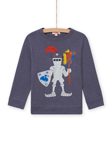 T-shirt gris motif chevalier enfant garçon MOPLATEE4 / 21W902O3TMLJ902