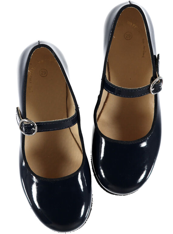 Babies cuir verni marine enfant fille GFBABRIDEM / 19WK35I2D13070