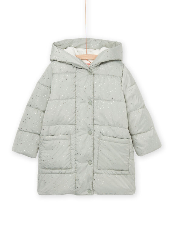 Doudoune à capuche à imprimé pois dorés PALONDOUN1 / 22W901F2D3E626