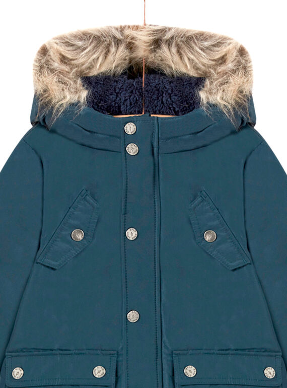 Parka unie à capuche enfant garçon MOGROPAR2 / 21W90251PAR716