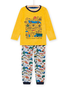 Ensemble pyjama bicolore motifs véhicules enfant garçon MEGOPYJVOI / 21WH1298PYJ113