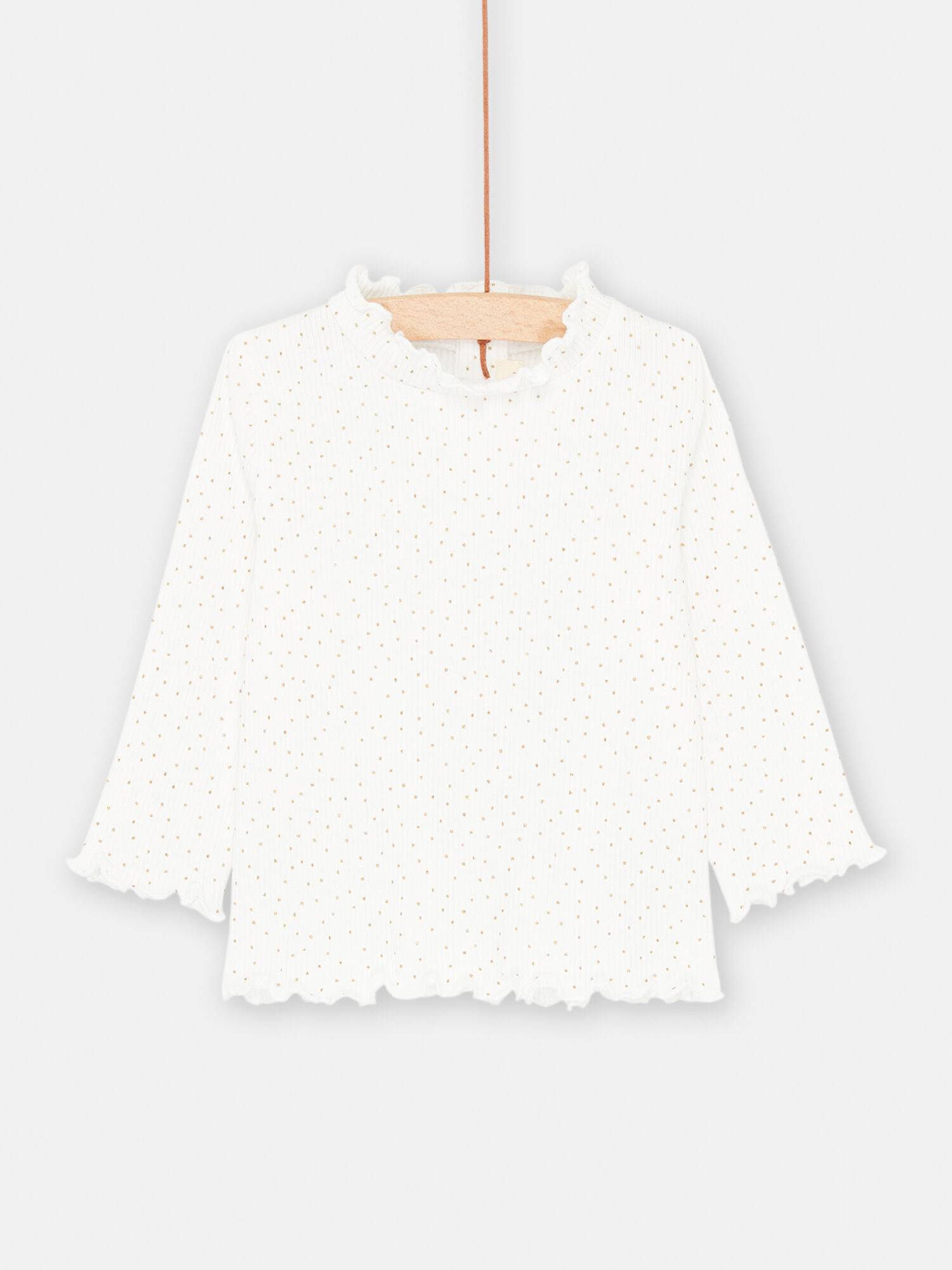 Sous pull cru col volants pour b b fille Gilet Pull