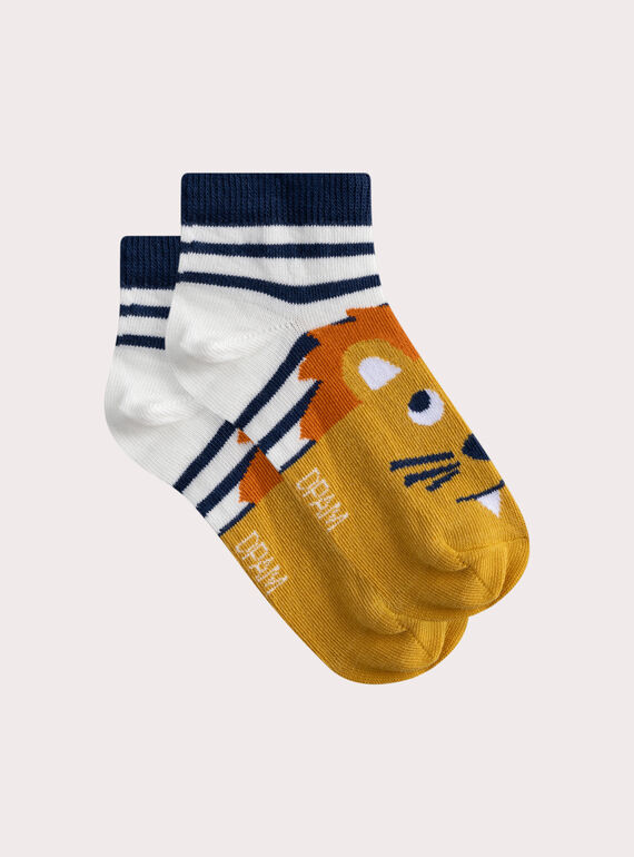Socquettes à motif lion pour garçon WYOJOSOQ2 / 25SI02M1SOQ005