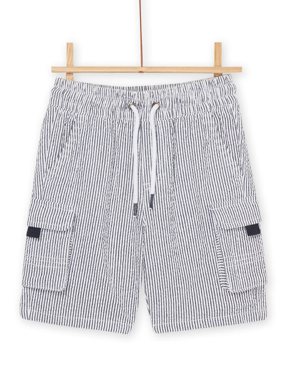 Bermuda gris à imprimé à rayures ROJOBERPOCH1 / 23S90292BER705