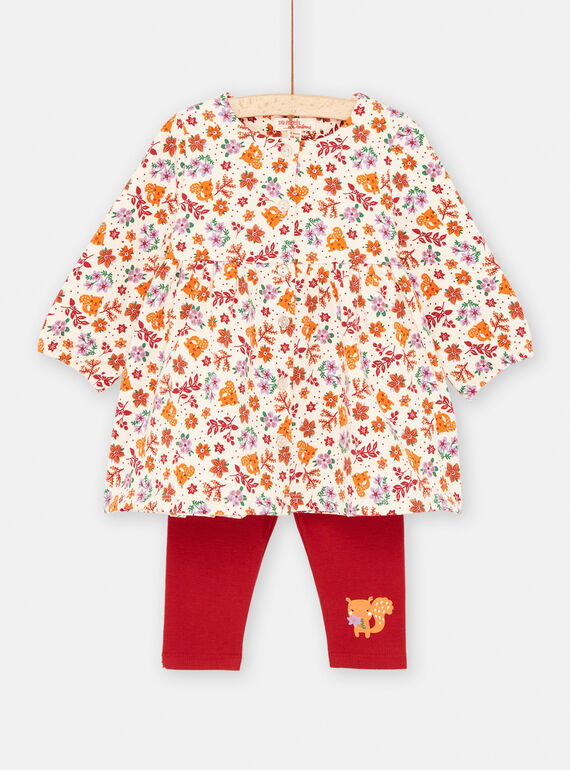 Ensemble rouge et blanc pour bébé fille SIKHOENS / 23WG09Q1ENS318
