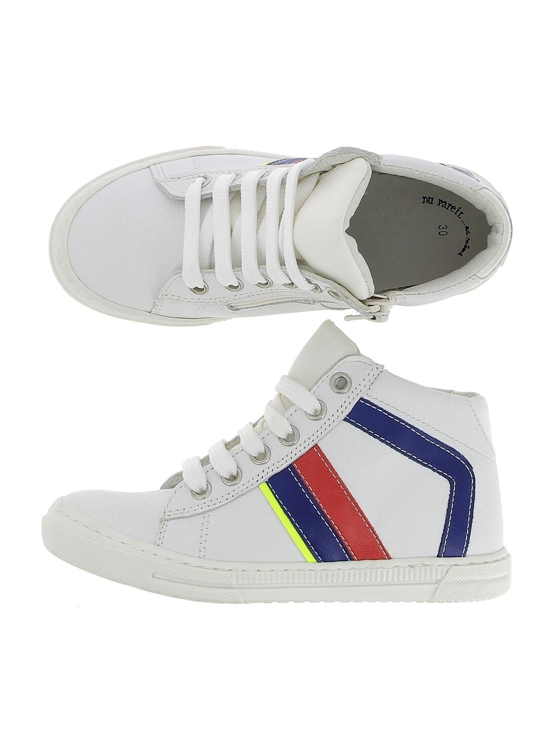 Basket montante en cuir garcon Baskets fille garcon DPAM