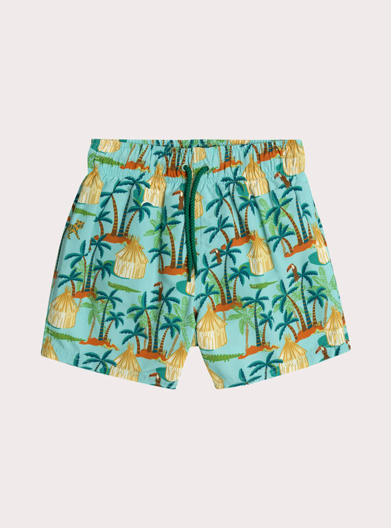 Short de bain imprimé fantaisie pour garçon WYOMERBOXTRO / 25SI02NDMAI204