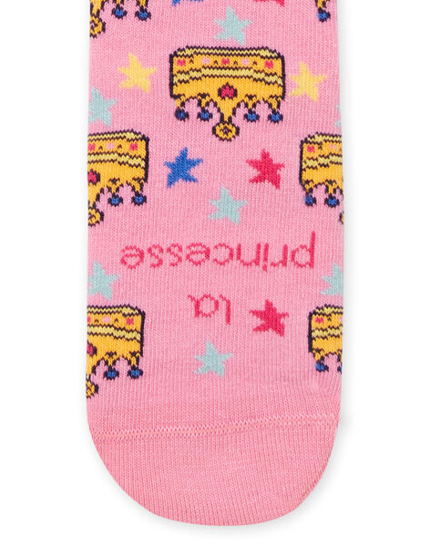 Chaussette rose couronne enfant NYODEPCHO21 / 22SI02W9SOQ318