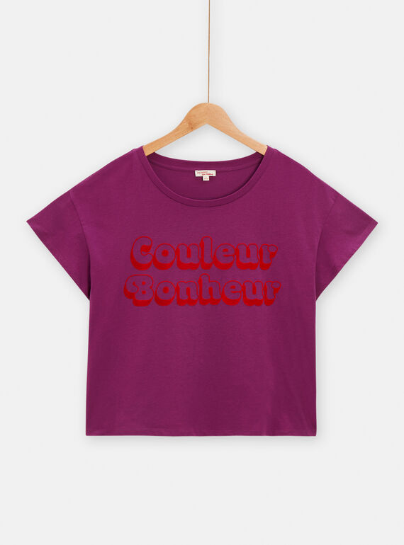 Tee Shirt Manches Courtes Violet TAMUMTI1 / 24S993R1TMC712