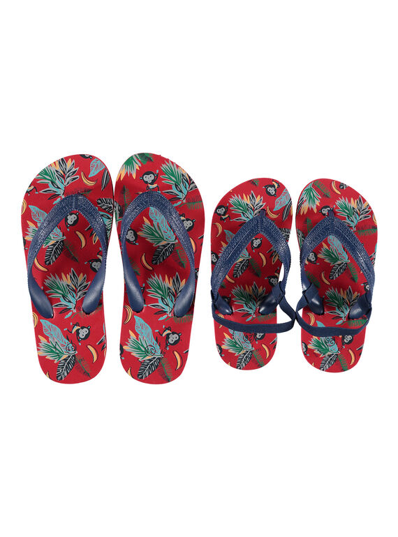 Tong en EVA avec imprimé singes garçon FGTONGSIN / 19SK36G2D01050