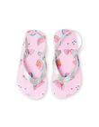 Tongs roses à rayures imprimé pastèque fille LFTONGFRUIT / 21KK3562D01000