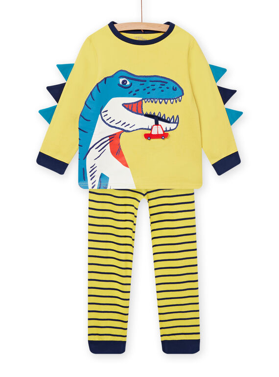 Pyjama jaune canari enfant garçon NEGOPYJTREX / 22SH12G3PYJ117