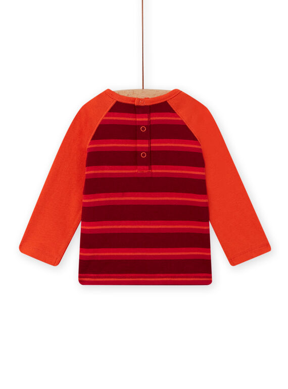 T-shirt rouge motif ourson bébé fille MUFUNTEE2 / 21WG10M1TML504