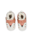 Chaussons boots en cuir souple à animation animaux PICHOSFOX / 22XK3751D3S030