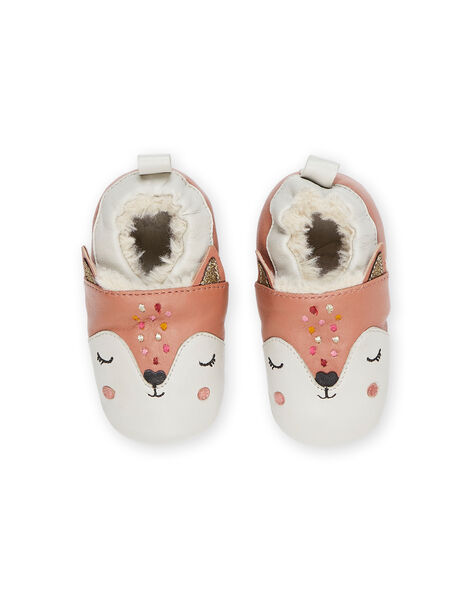 Chaussons boots en cuir souple à animation animaux PICHOSFOX / 22XK3751D3S030