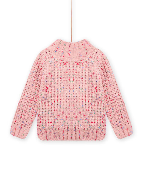 Pull rose tricot  enfant fille MASAUPULL / 21W901P1PUL303