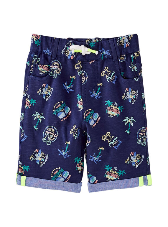 Bermuda  en molleton garçon marine imrprimé beach JOQUABER1 / 20S902R4BER070