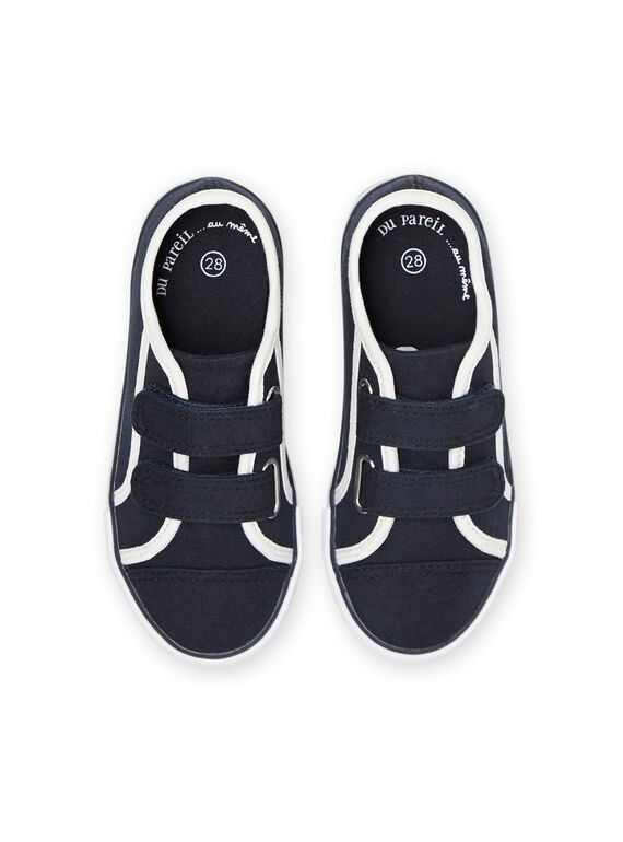 Tennis bleu marine et blanches enfant garçon NOTOILNAVY / 22KK3691D16070