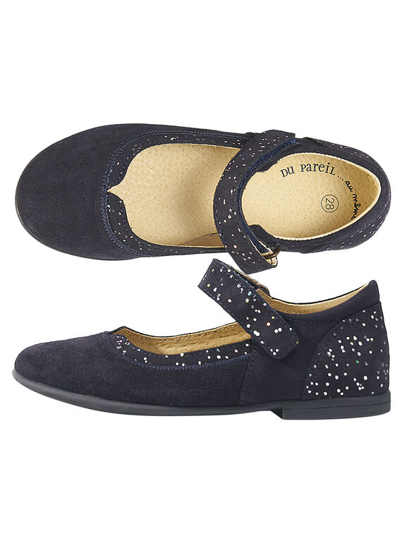 Babies crôute de cuir marine enfant fille GFBABISE / 19WK35I4D13070