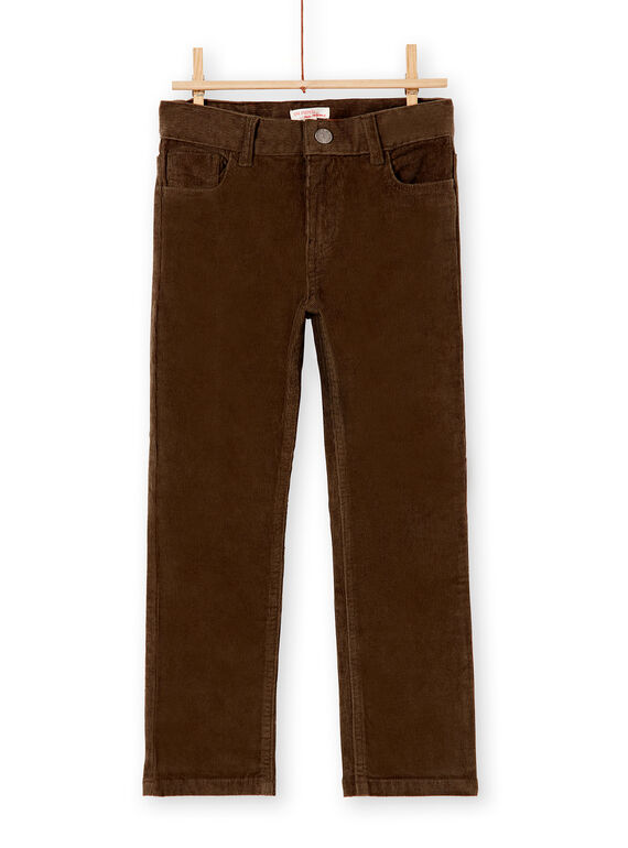 Pantalon en velours vert garçon KOJOPAVEL8 / 20W90244D2B604
