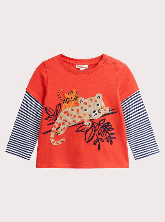 T-shirt manches longues à animation animalier pour bébé garçon VUKOTEE1 / 24WG1033TMLF503