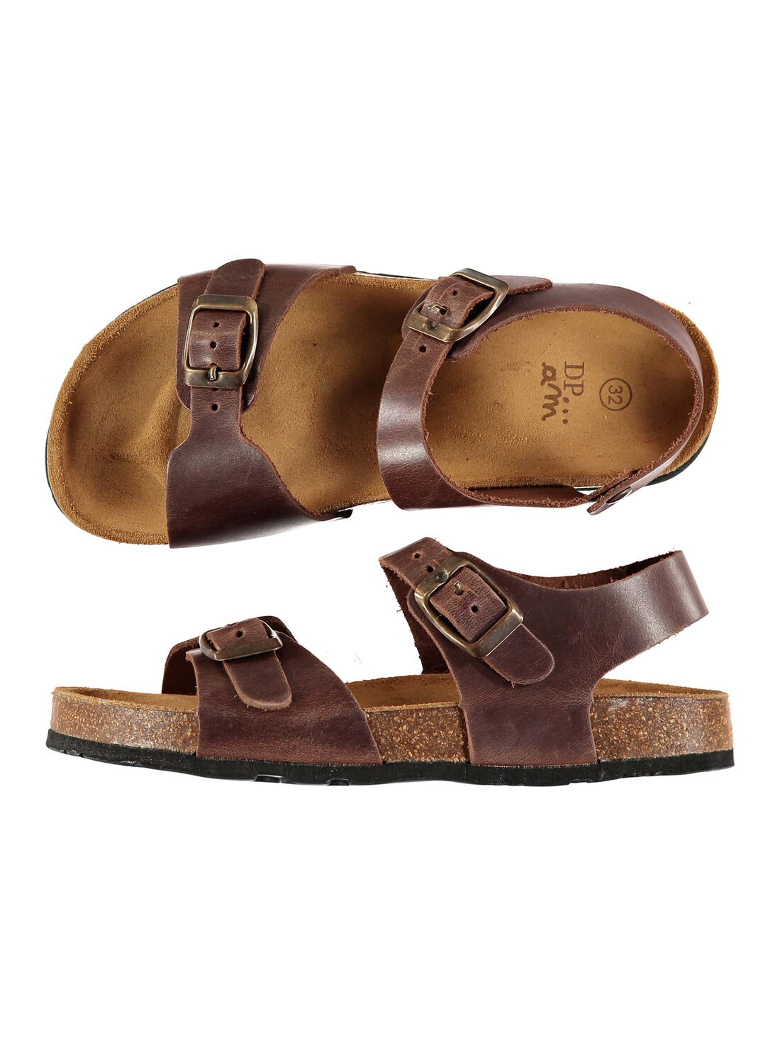Sandale ville en cuir gar on Nu pieds Sandales DPAM