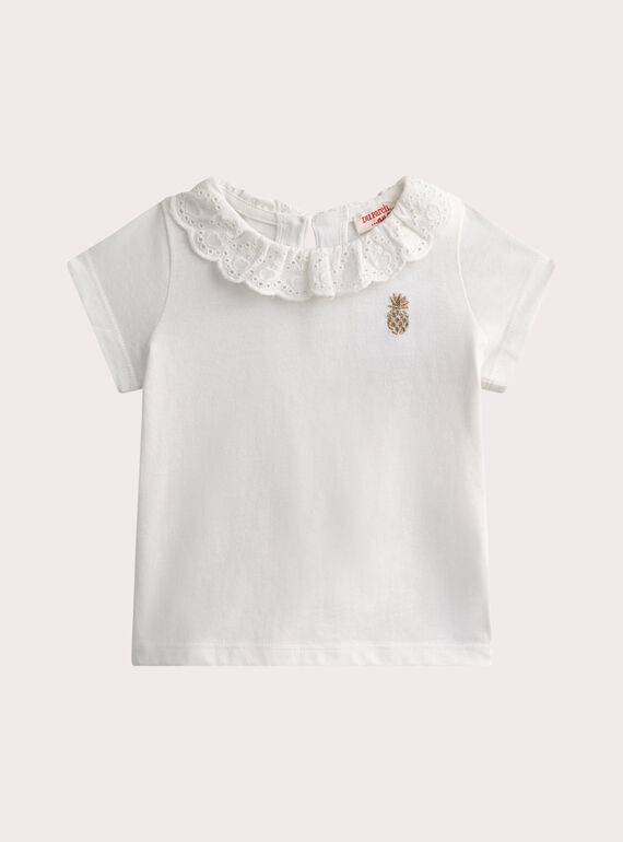 Brassière écrue pour bébé fille WIBOBRA2 / 25SG09R2BRAA001