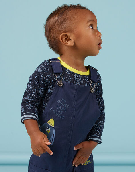T Shirt Reversible Noir Imprime Espace Bebe Garcon T Shirt Bebe Dpam