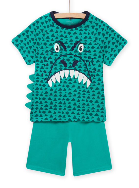 Ensemble pyjama vert phosphorescent animation crocodile enfant garçon NEGOPYCDRA / 22SH12HAPYJ630