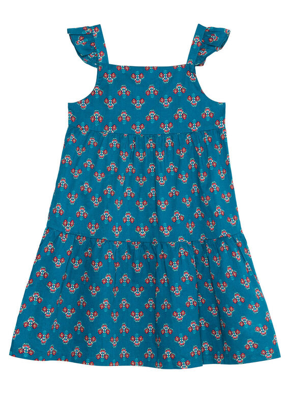 Robe à bretelle volantée, imprimé fleurie  JAJOSROB3 / 20S901T2ROBG633