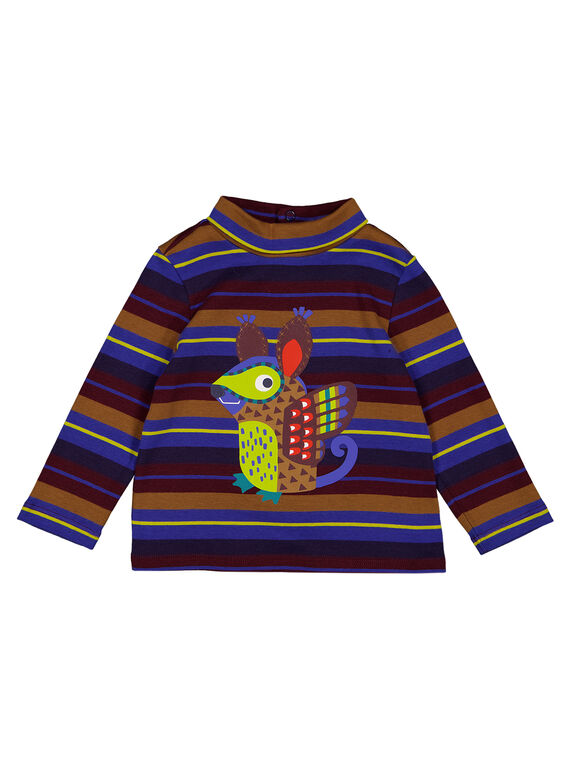 Sous pull rayé jersey bébé garçon GUVIOSOUP / 19WG10R1SPL711