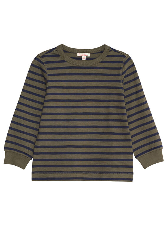 Tee shirt manches longues rayé enfant garçon KOJOTIRIB3 / 20W90239D32604