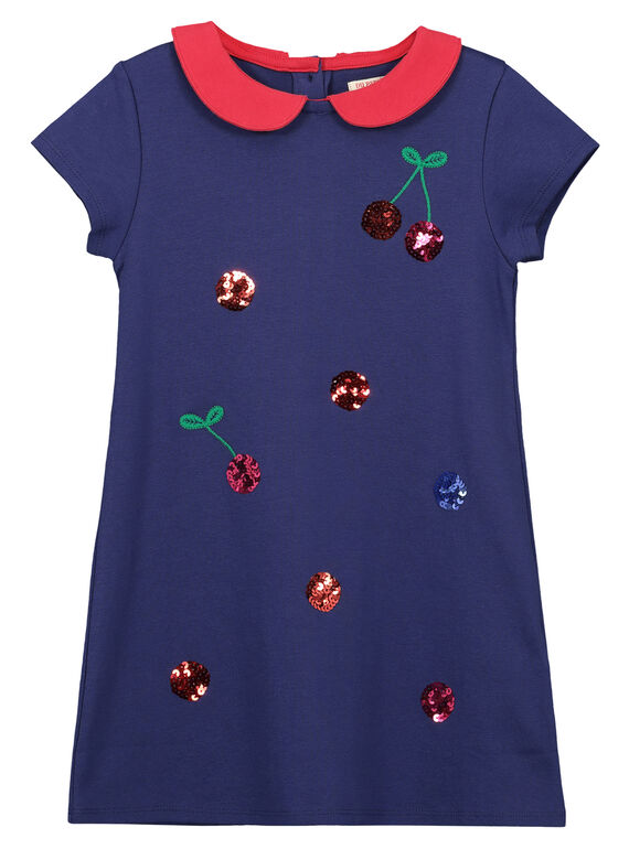 Robe en coton col Claudine fille FACOROB3 / 19S90183ROB703
