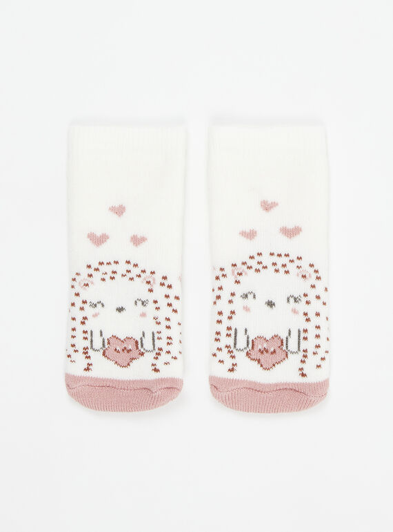 Chaussettes Blanc cassé pour fille SOU1CHO2 / 23WF4011SOQA001