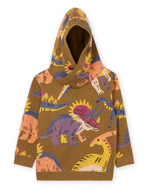 Sweat molleton à capuche à imprimé dinosaures ROMAGSWE / 23S902T1SWEG631