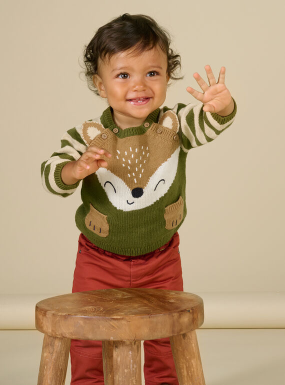 Pull en tricot à animation animal PUPRAPUL2 / 22WG10S2PULG608