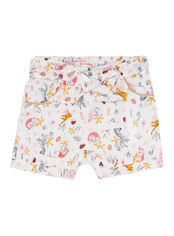 Short imprimé forme boule bébé fille JIDUSHO / 20SG09O1SHO001