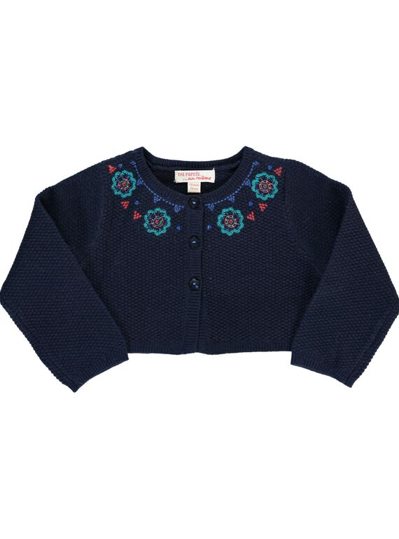 Gilet boléro bébé fille DIBLECAR1 / 18WG0991CARC205