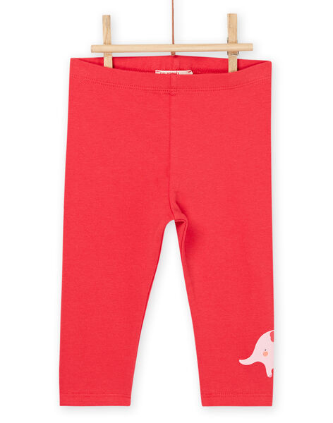Robe et legging rose dragée à imprimé fleurs RINAUENS / 23SG09N1ENSD310