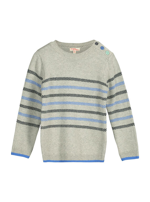 Pull en coton rayé garçon FONEPUL / 19S902B1PULJ906