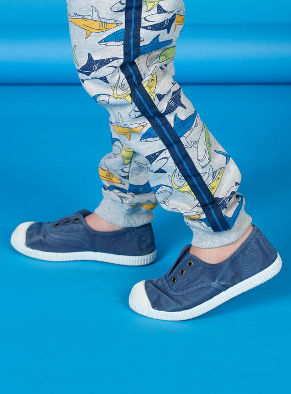 Tennis toile unie garçon FGTENBLUE / 19SK36B2D16070