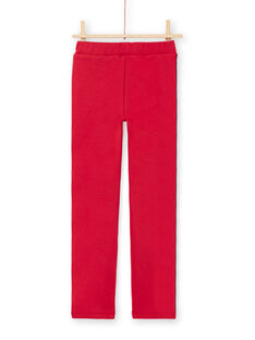 Pantalon rouge à rayures enfant fille MAJOMIL5 / 21W90114PAN511
