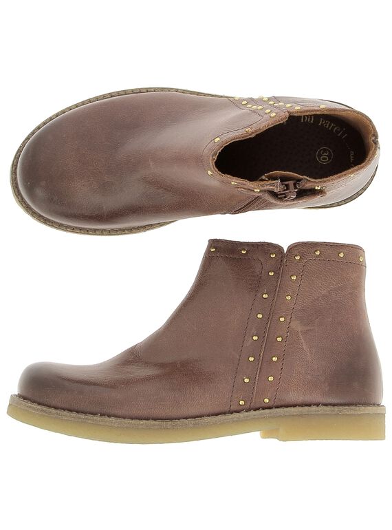 Boots en cuir fille DFBOOTCHRI / 18WK35TBD0D804