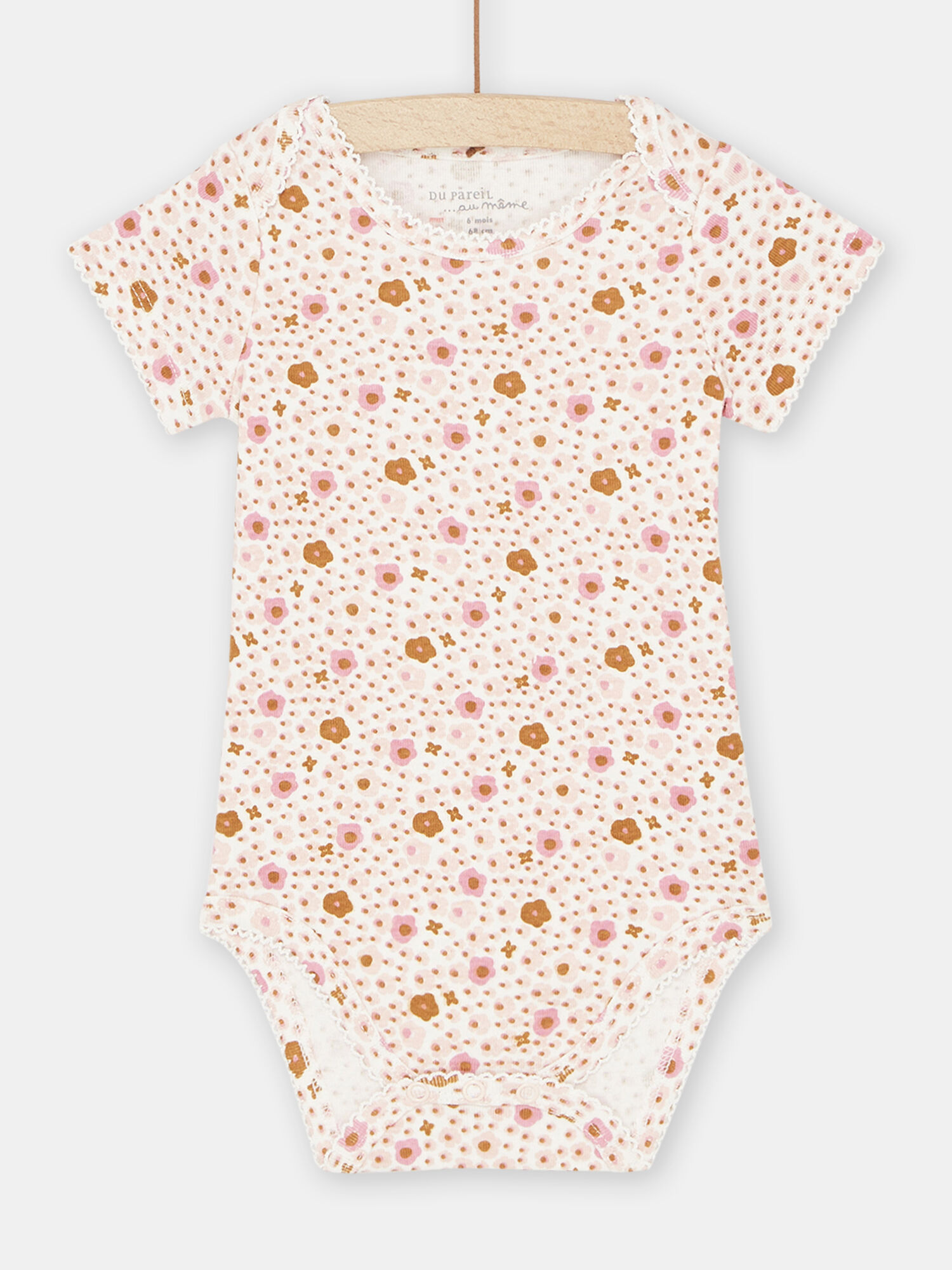 Body cru et rose imprim fleuri b b fille