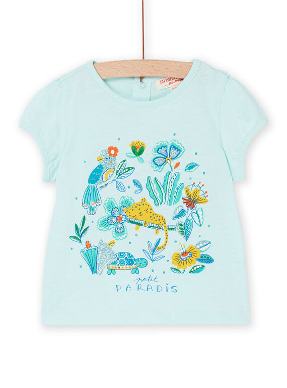 T-shirt bleu à manches courtes RIBALTI / 23SG09W1TMCC215