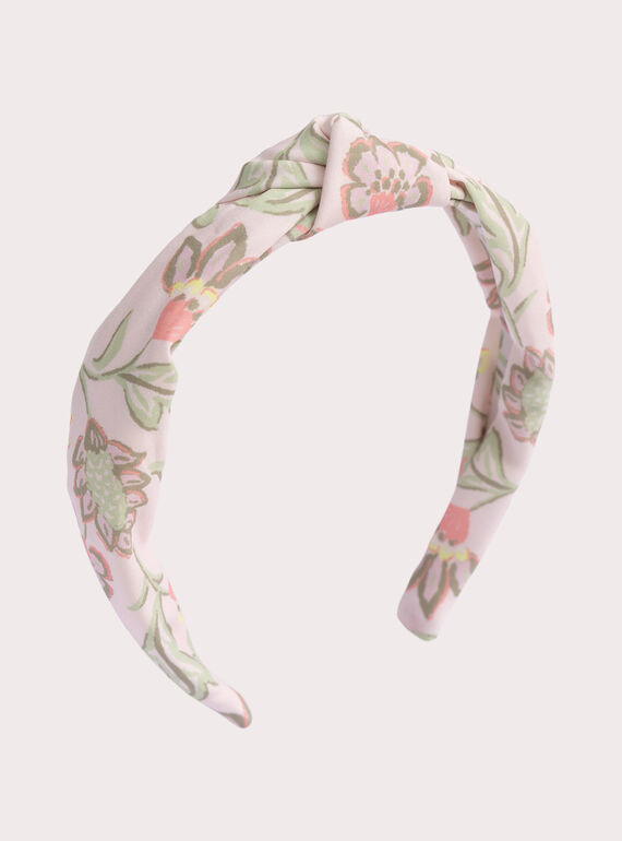 Serre-tête rose imprimé fleuri pour fille WYAJOSERR1 / 25SI01G1TETD310