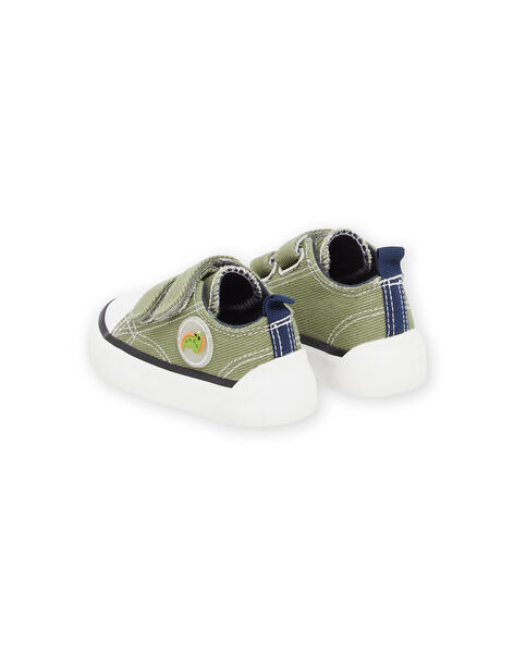 Baskets en toile kaki avec patch dinosaure RUTOILDINO / 23KK3872D16604